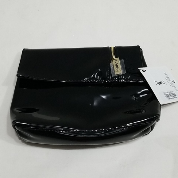 YSL Yves Saint Laurent Black Zippered Pouch - Picture 3 of 7